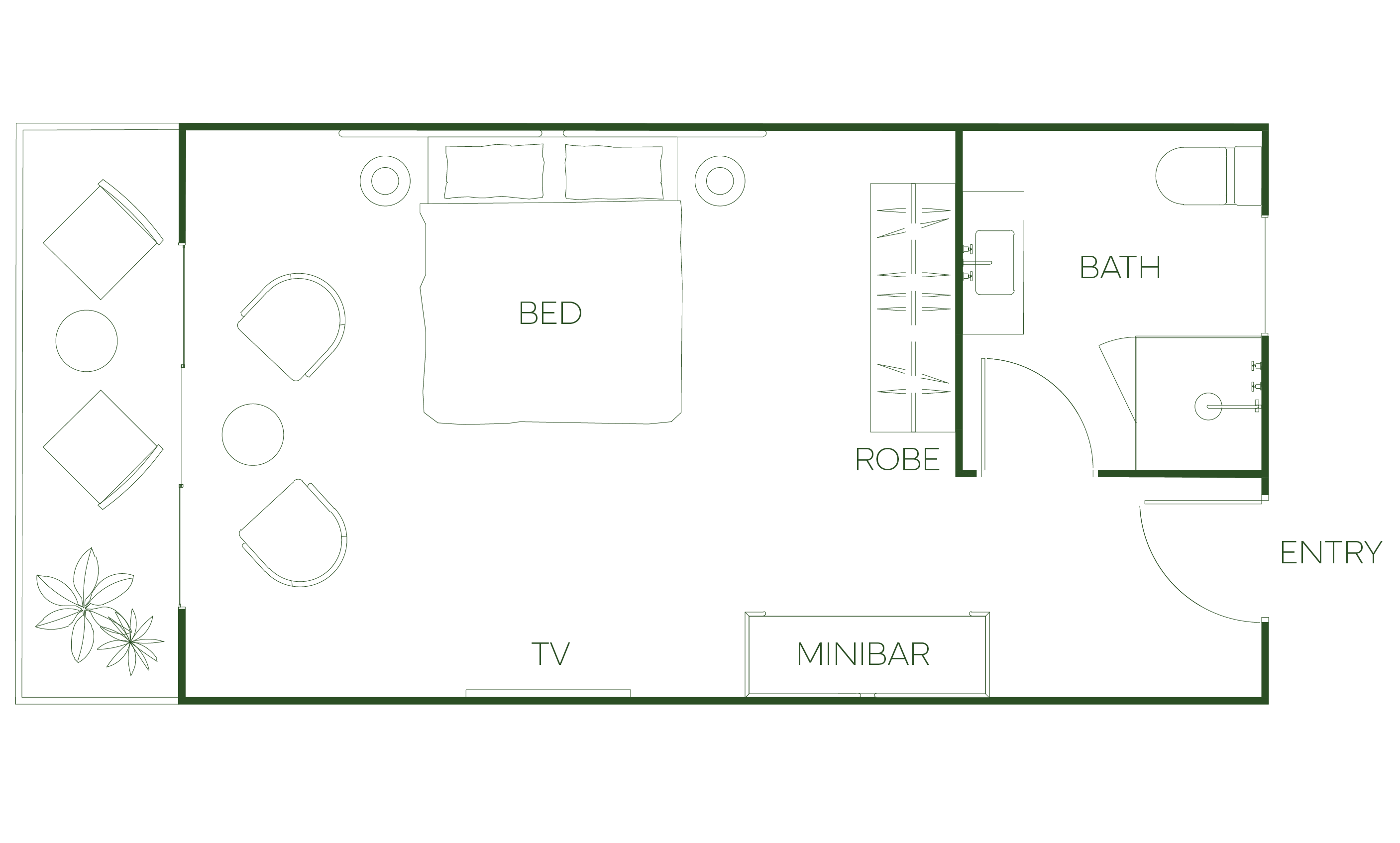King Oceanside Suite - Floor Plan