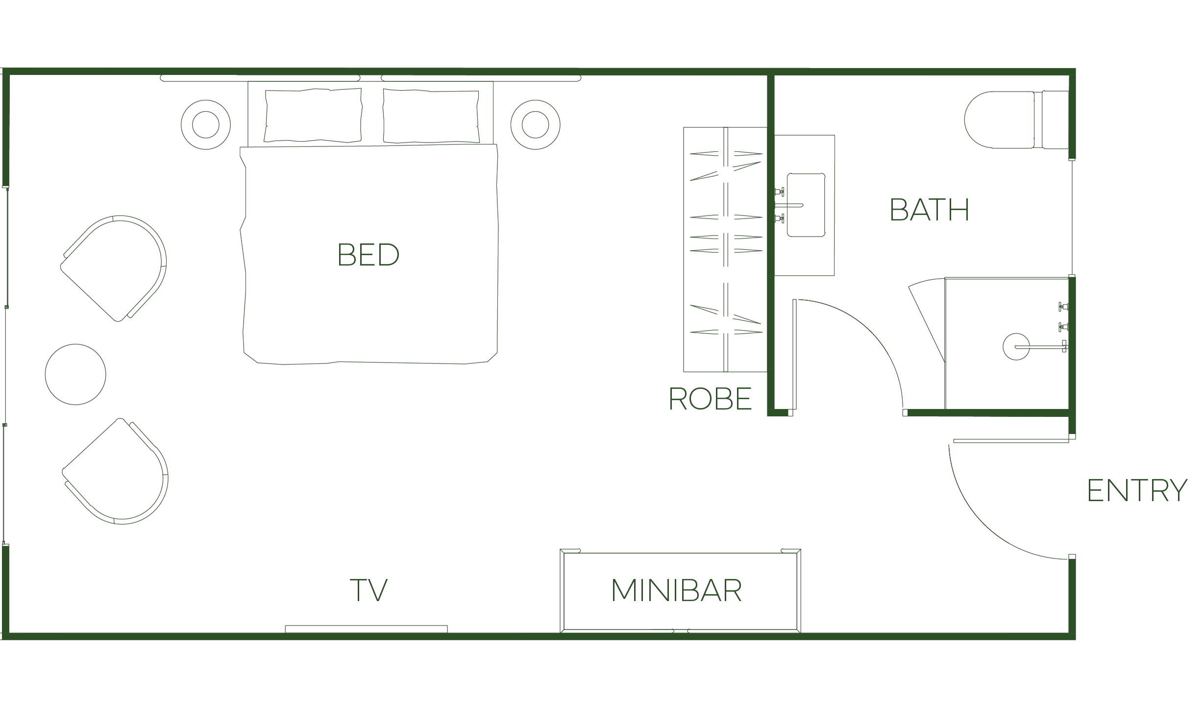 King Oceanside Suite - Floor Plan